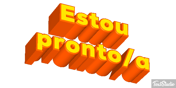 Estou pronto/a Efeito do texto