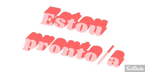 Estou pronto/a Efeito do texto