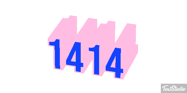 1414 Text effect