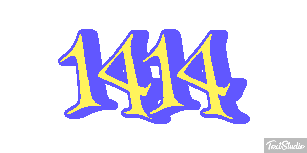 1414 Text effect