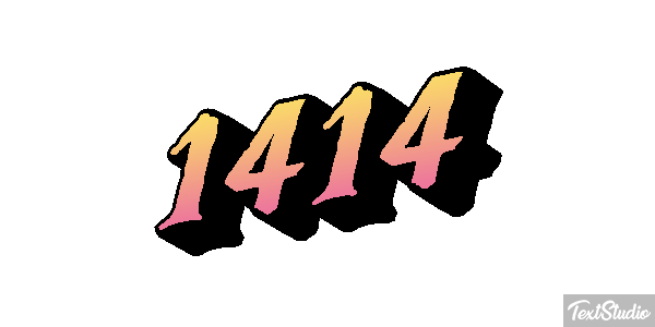 1414 Text effect