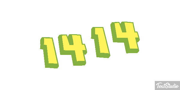 1414 Text effect