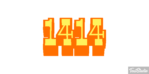 1414 Text effect