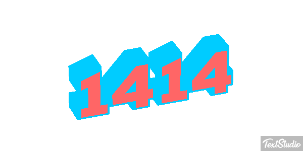 1414 Text effect