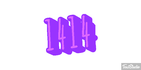 1414 Text effect