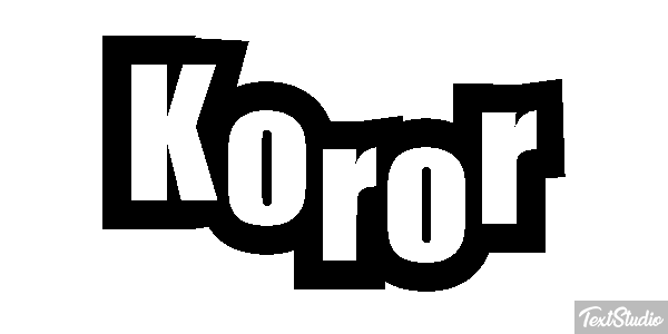 Koror Efeito do texto