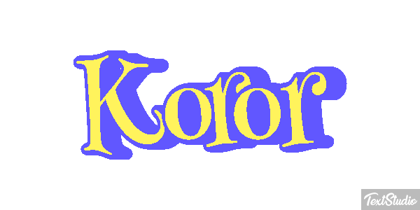 Koror Efeito do texto