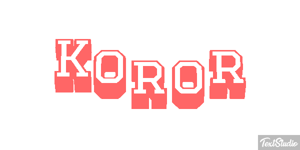 Koror Efeito do texto