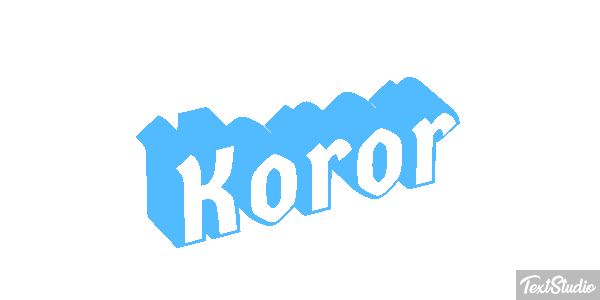 Koror Efeito do texto