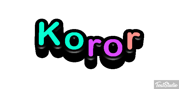 Koror Efeito do texto