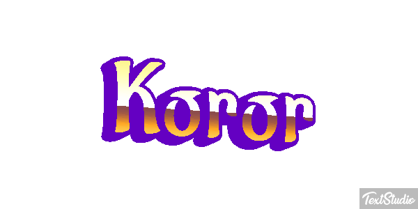 Koror Efeito do texto