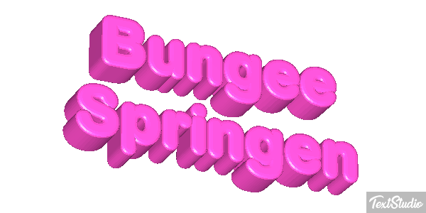 Bungee Springen Tekst effect