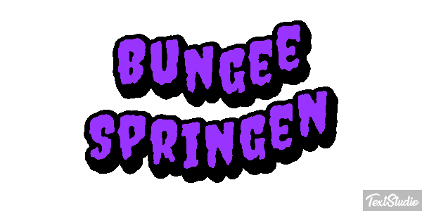 Bungee Springen Tekst effect