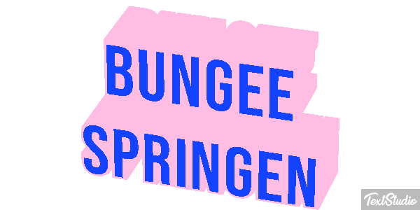 Bungee Springen Tekst effect