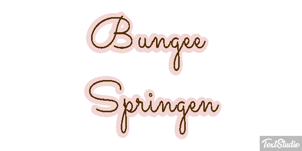 Bungee Springen Tekst effect