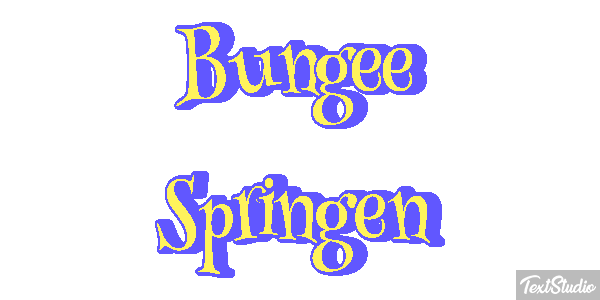 Bungee Springen Tekst effect