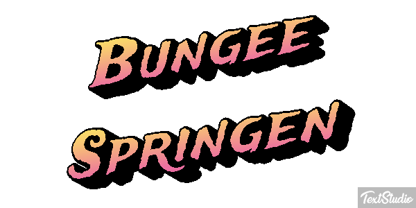 Bungee Springen Tekst effect