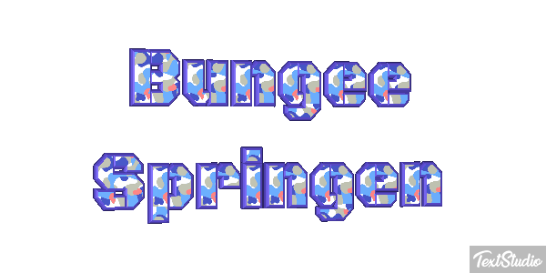 Bungee Springen Tekst effect