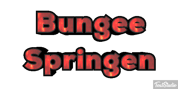 Bungee Springen Tekst effect