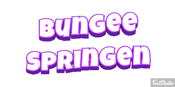 Bungee Springen Tekst effect