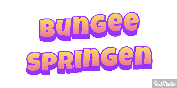 Bungee Springen Tekst effect