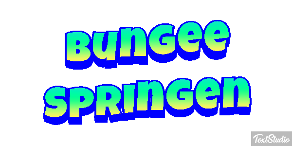 Bungee Springen Tekst effect