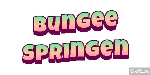 Bungee Springen Tekst effect
