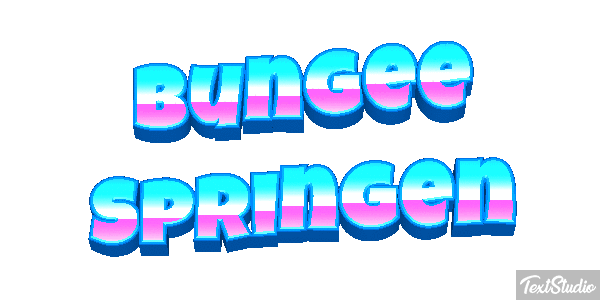 Bungee Springen Tekst effect