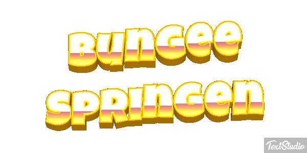 Bungee Springen Tekst effect