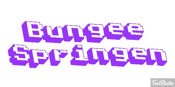 Bungee Springen Tekst effect