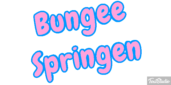 Bungee Springen Tekst effect