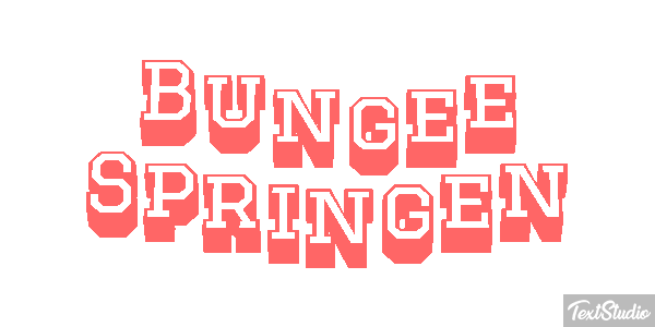 Bungee Springen Tekst effect
