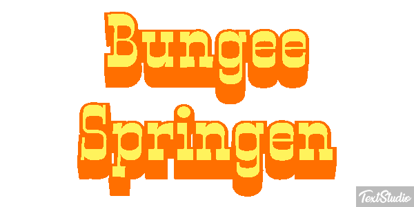 Bungee Springen Tekst effect
