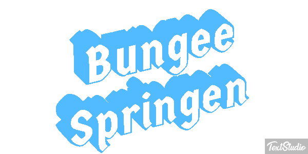 Bungee Springen Tekst effect
