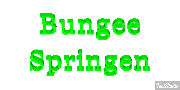 Bungee Springen Tekst effect