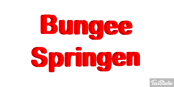 Bungee Springen Tekst effect
