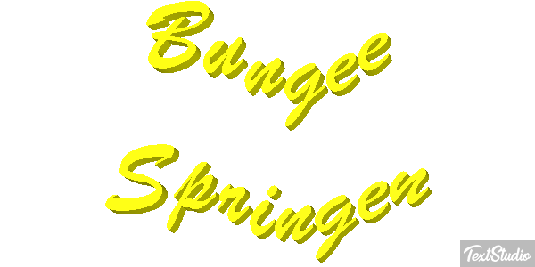 Bungee Springen Tekst effect
