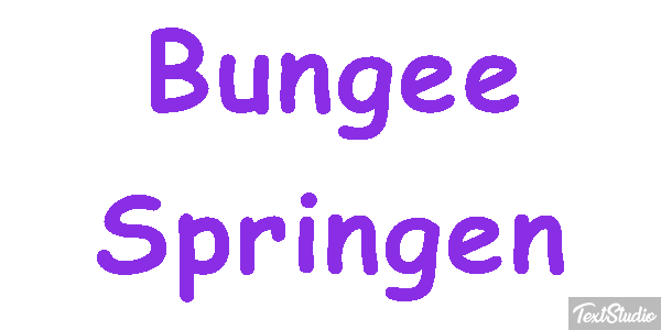 Bungee Springen Tekst effect