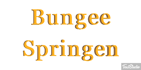 Bungee Springen Tekst effect