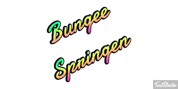 Bungee Springen Tekst effect