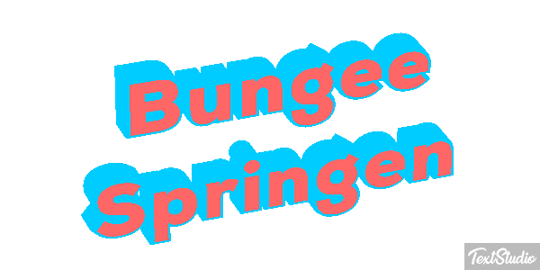 Bungee Springen Tekst effect