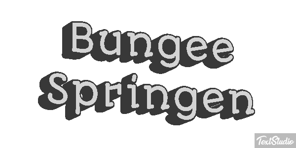 Bungee Springen Tekst effect