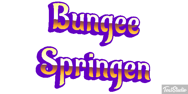 Bungee Springen Tekst effect