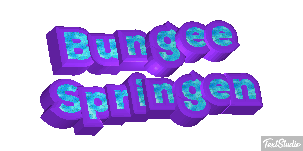 Bungee Springen Tekst effect