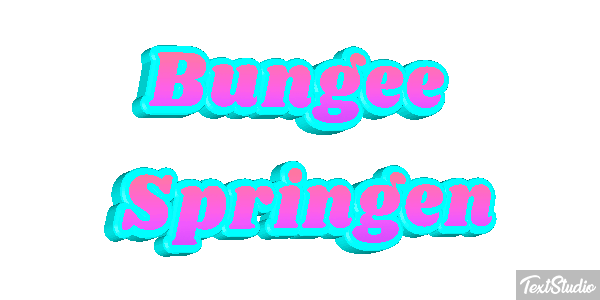 Bungee Springen Tekst effect