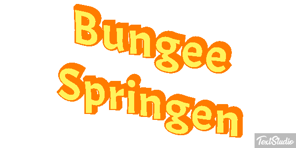 Bungee Springen Tekst effect
