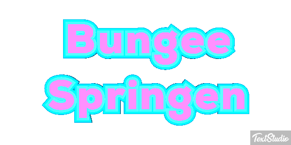 Bungee Springen Tekst effect