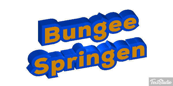 Bungee Springen Tekst effect
