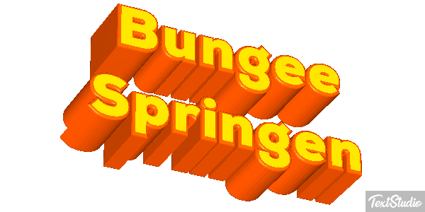 Bungee Springen Tekst effect