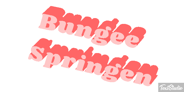 Bungee Springen Tekst effect
